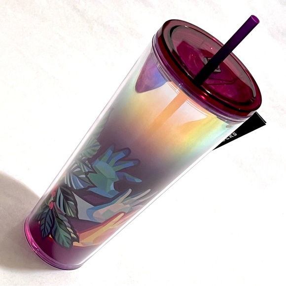Starbucks 2023 Sign Language Cold Cup with Straw Purple 24oz - Picture 7 of 13